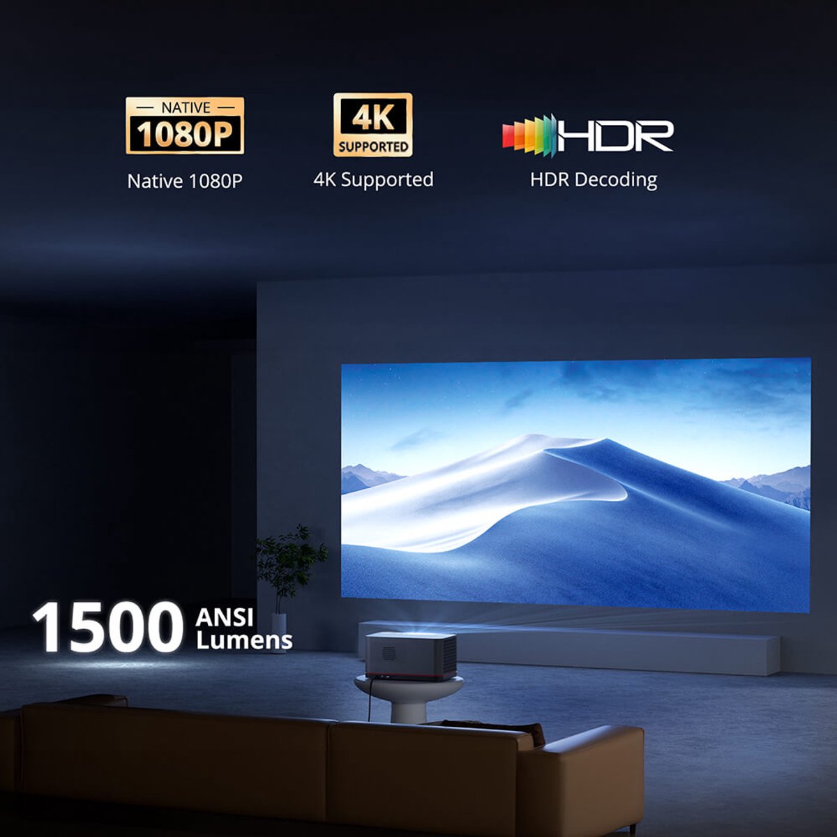 ETOE Whale Pro Android TV 1080P projector
