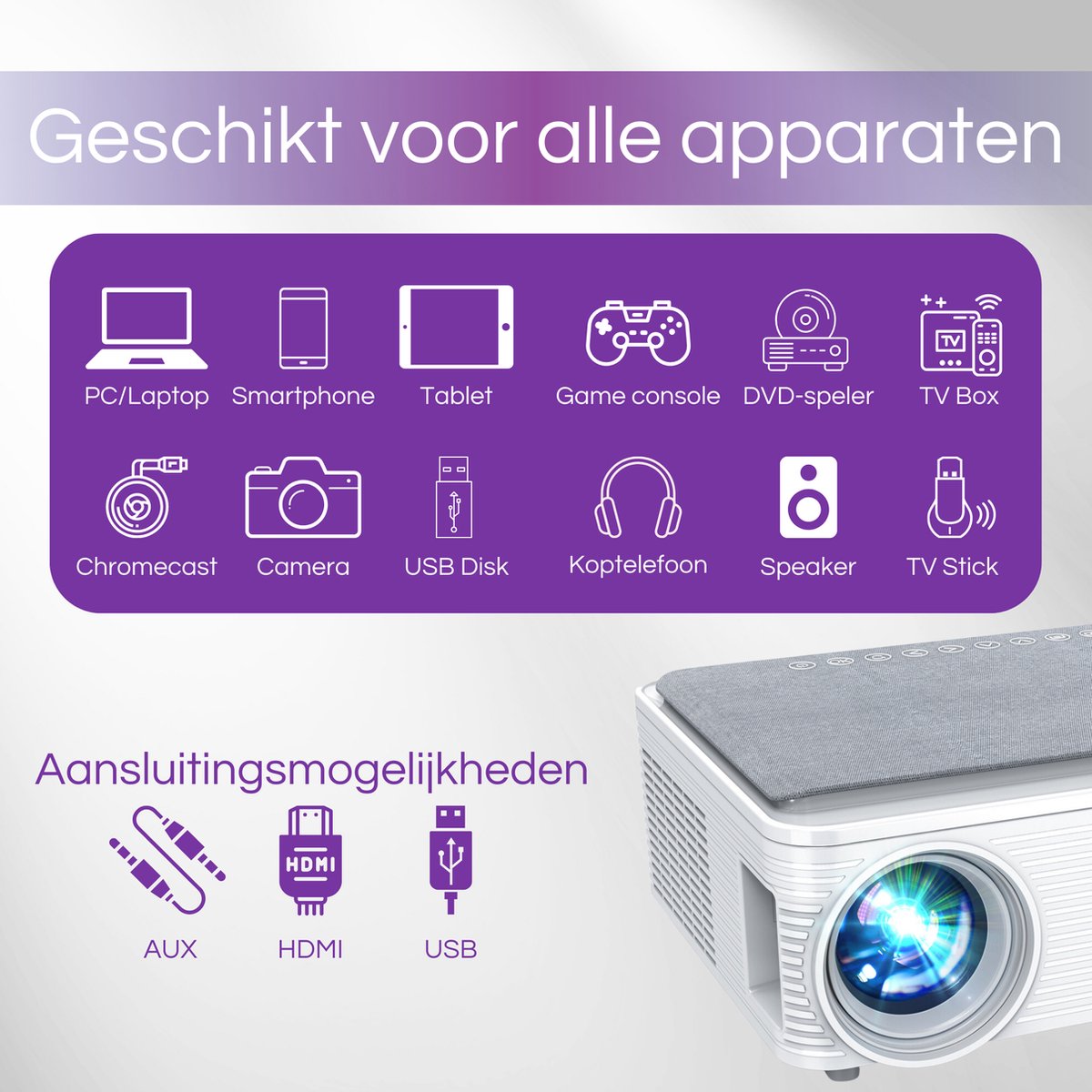 Forexa Beamer 100 Inch Full HD 1080P