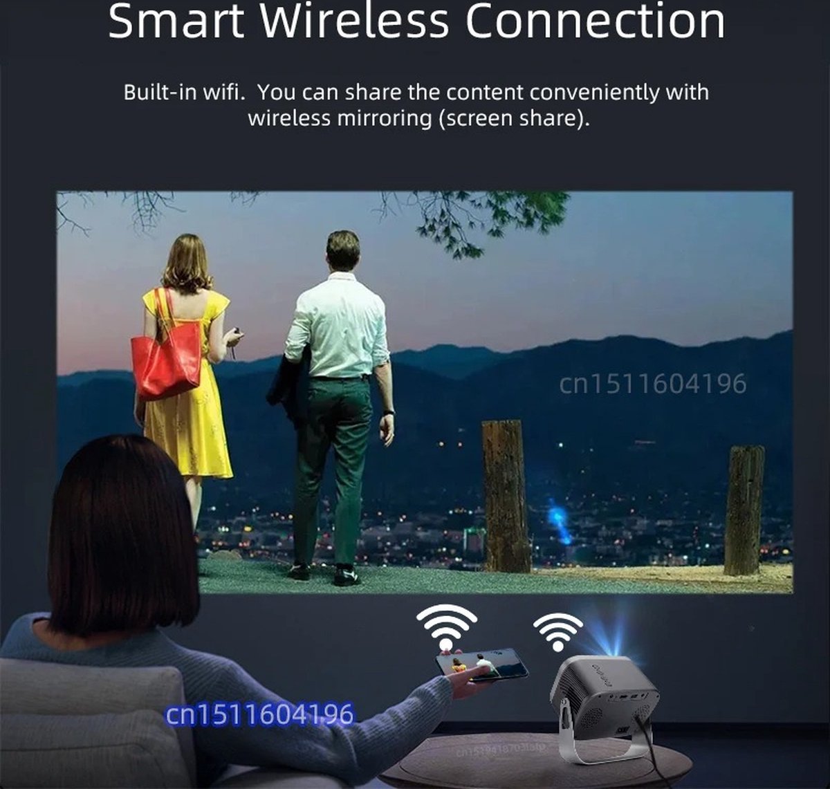 Fs2 4K HD Mini Beamer WiFi Bluetooth Android 11
