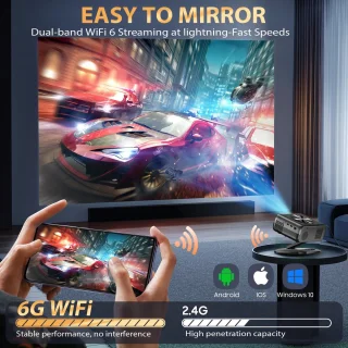 Fubzz 4K Draagbare Smart Projector