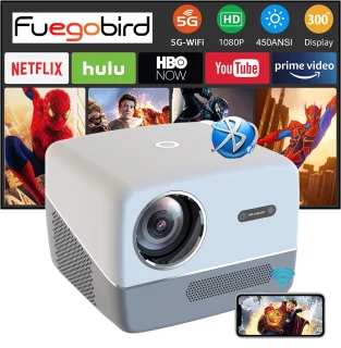 Fuegobird A6 1080P Full HD Smart Projector 2GB RAM 32GB ROM Grijs