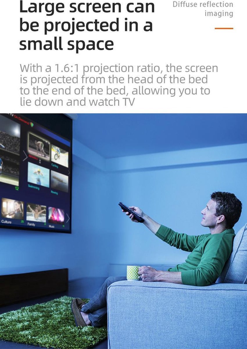 Fuegobird T20 Mini Beamer Projector Wit