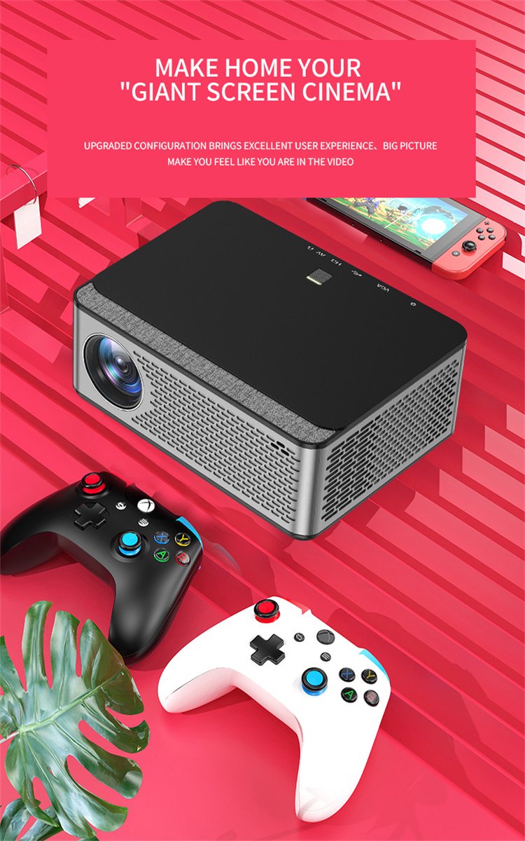 Full HD 1920x1080 LED Beamer WIFI Bluetooth afstandsbediening
