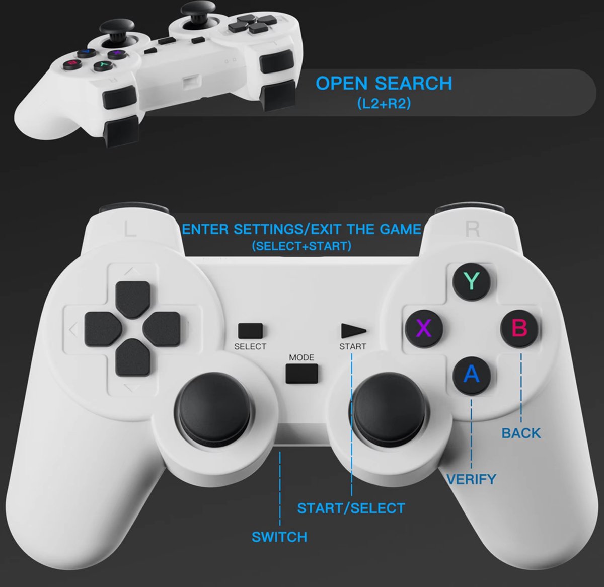 Gaming Projector 1280x720P Android 11 Dual WiFi 64GB TF Kaart
