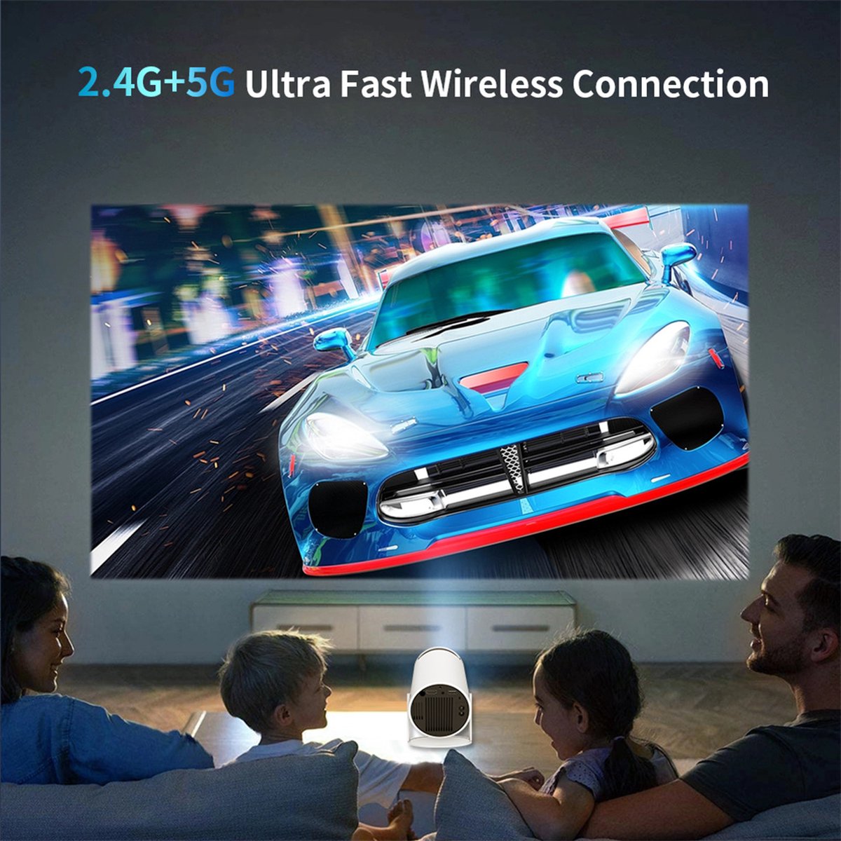 Gj300 Smart Projector Android 11 720P Wifi 6 Bluetooth 5.0