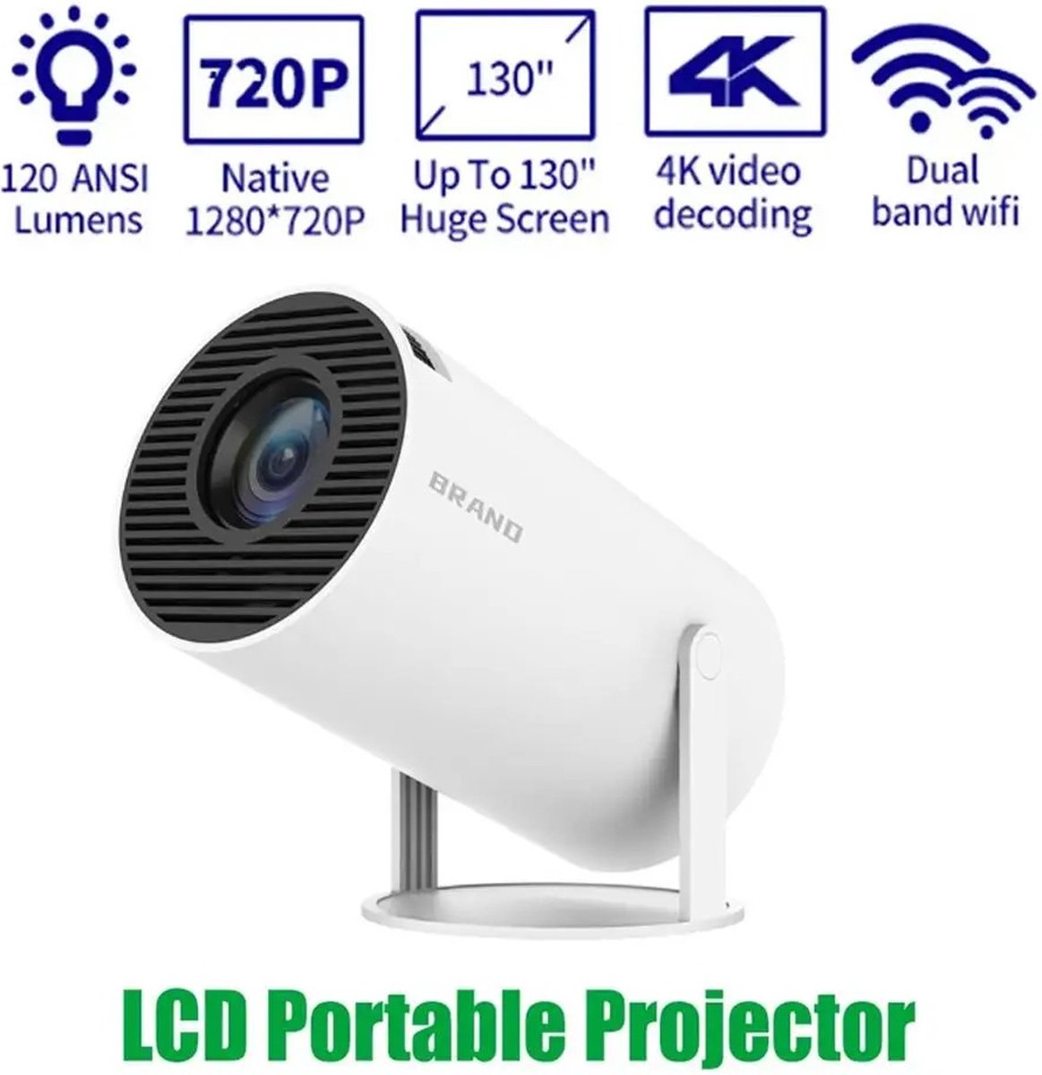 Gj300 Smart Projector Android 11 720P Wifi 6 Bluetooth 5.0