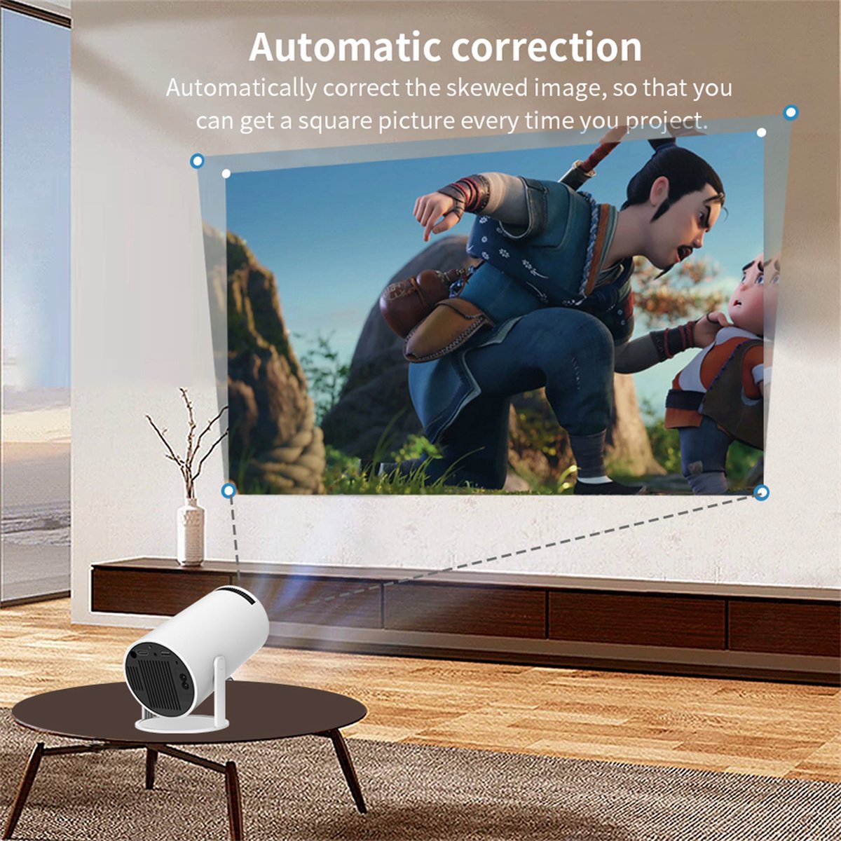Gj300 Smart Projector Android 11 720P Wifi 6 Bluetooth 5.0