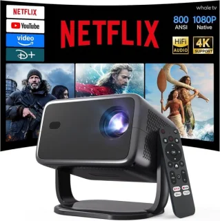 Grote Beeld Projector - Wit - 1080p