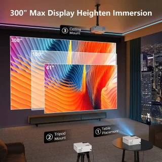 HFL Goods Projector 1080P 4K Wit/Zwart