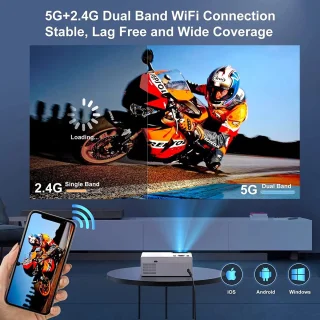 HFL Goods Projector 1080P 4K Wit/Zwart