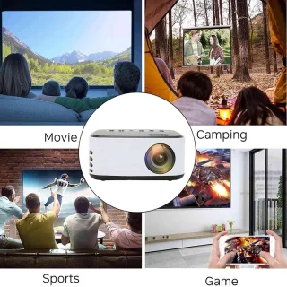 Home Cinema HD 1080P Wifi Movie Projector Portable LED Adapter