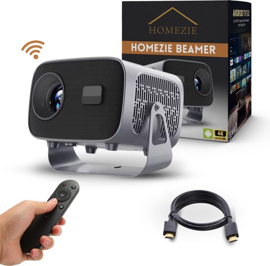 Homezie Mini Beamer Full HD Projector Android 11.0