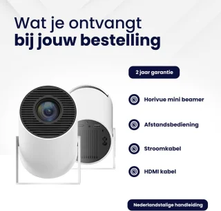 HoriVue Mini Beamer Projector HD 720p Android 12
