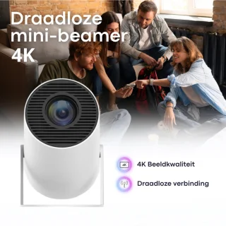 Hozard Mini Beamer HD Android 11 WiFi 6