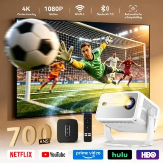 Huidun PT10 projector + Blackview AuraBass 2 luidspreker - thuisbioscoopset