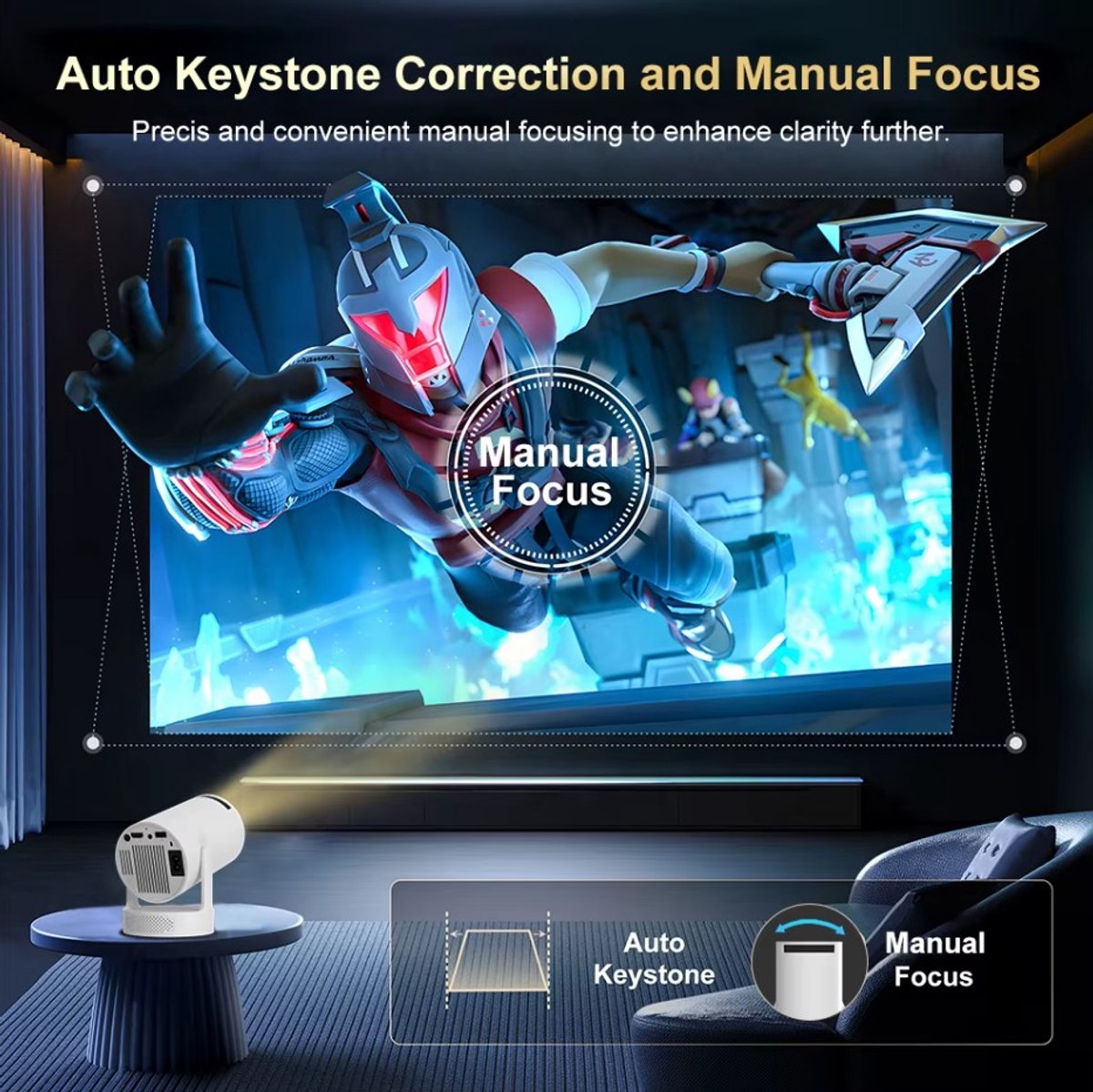 Hy300 Pro Mini Beamer 4K Android 11 Dual Wifi6