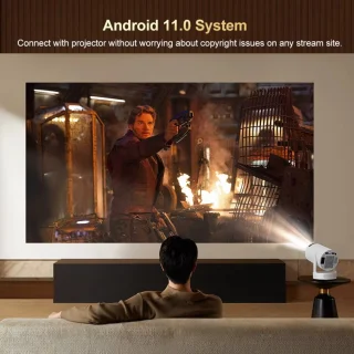 Hy300 Pro Mini Beamer 4K Android 11 Dual Wifi6