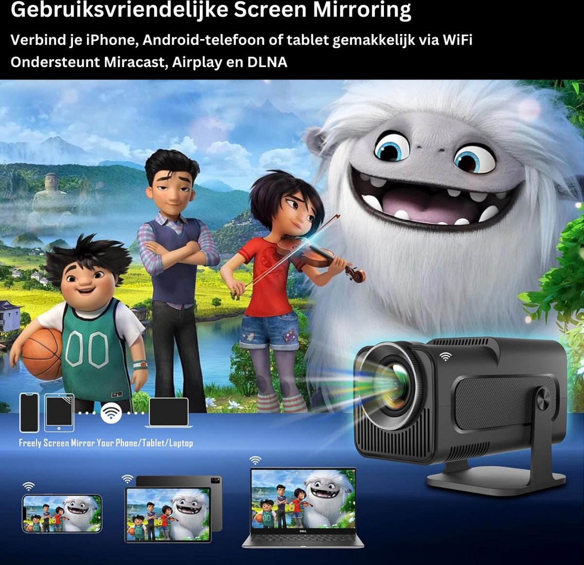 Wat vinden we goed aan de HY320 Mini Beamer WiFi 6 1080P Android 11