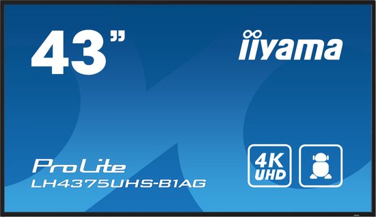 iiyama ProLite 42.5" 4K Ultra HD Digitale Signage LCD Flatscreen Zwart