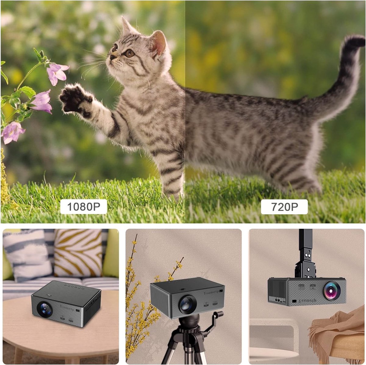 Jumbotron 4K Full HD Draagbare Beamer Wifi Bluetooth