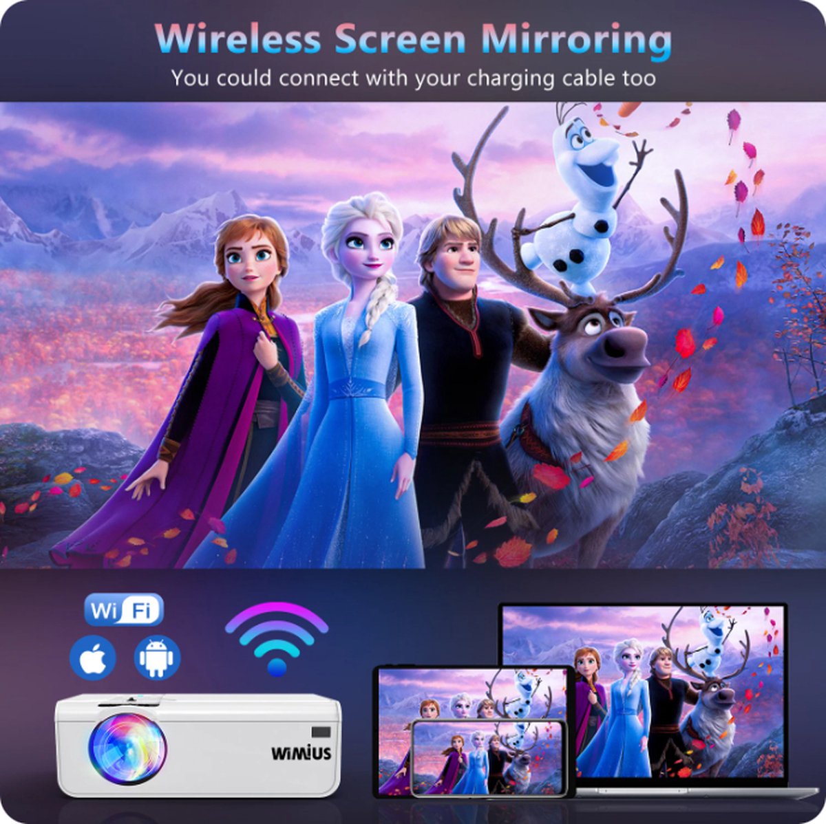 K5 Wifi Bluetooth Draagbare Projector