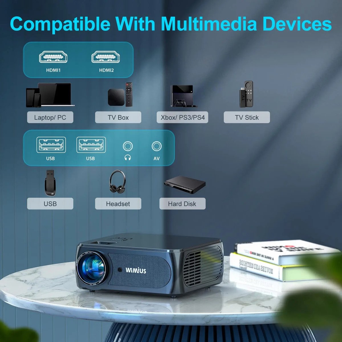 Kibus 4K Full HD Beamer Projector