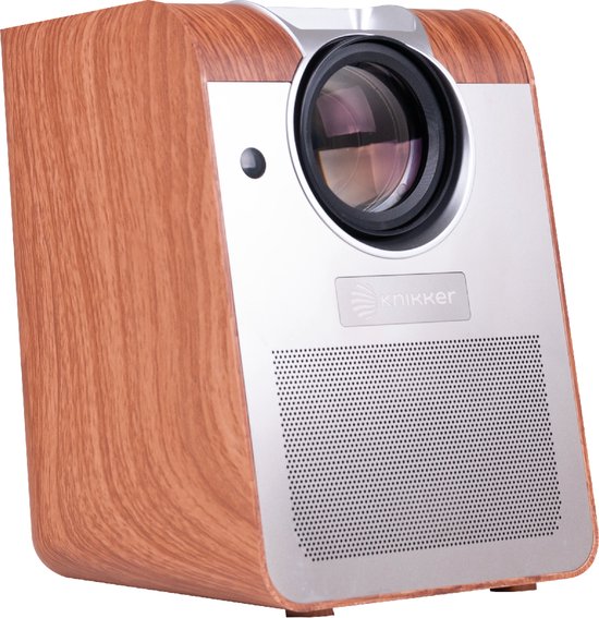 Knikker Mini Beamer Full HD 1080p Android 9 Walnut
