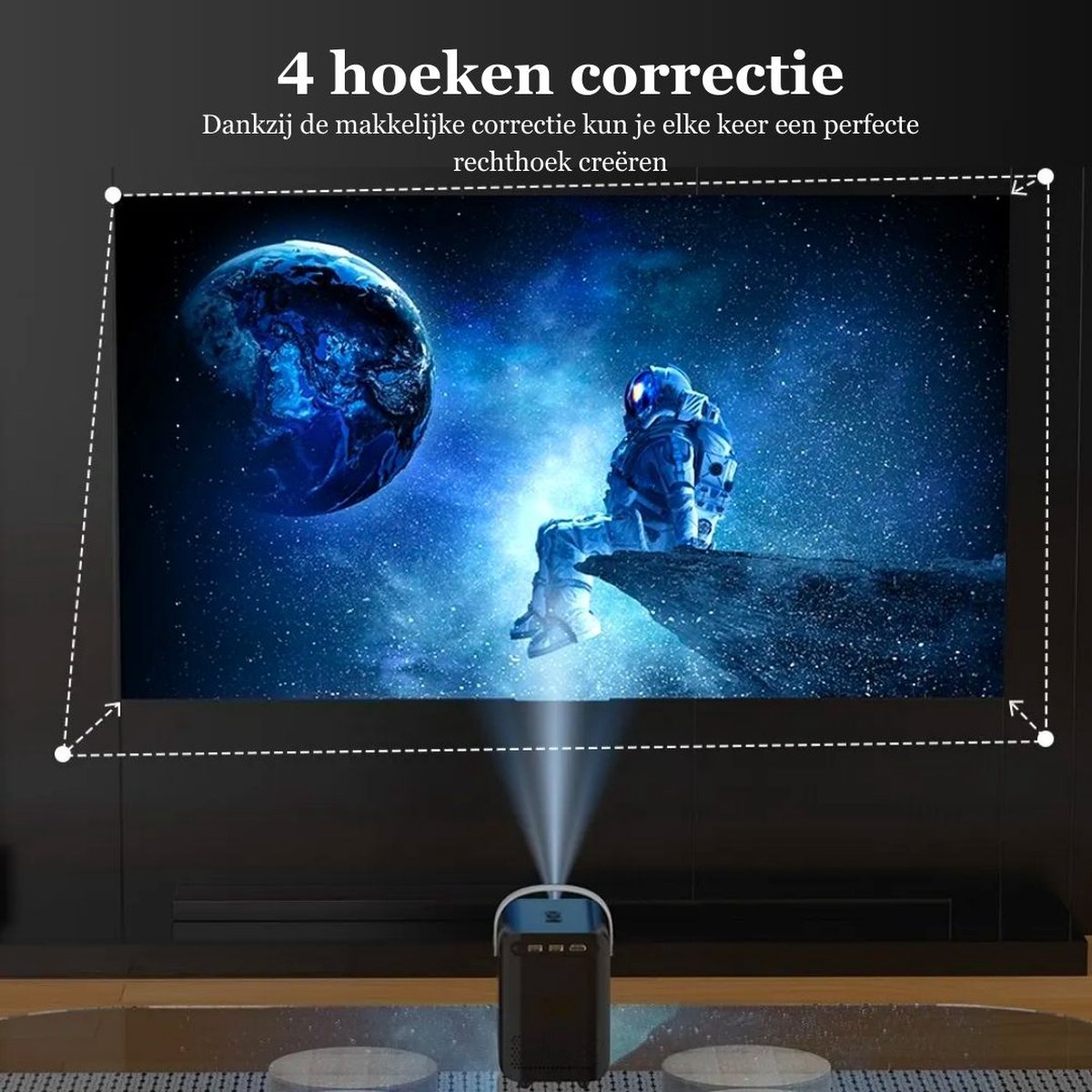 KoopKrachtig Mini Beamer 1080P Zwart 4GB/16GB