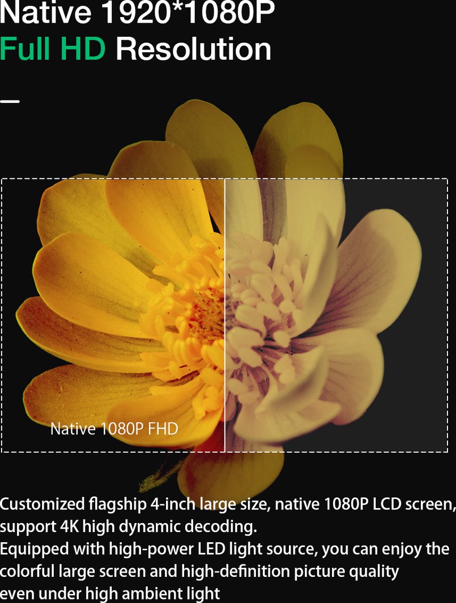 LED Projector 1080P Bluetooth Beamer