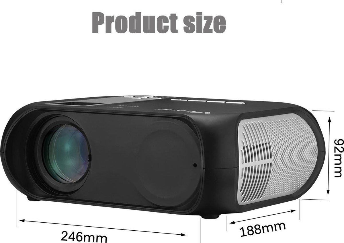 LED Wifi projector 1080P met afstandsbediening Home Theater 6500 lumen