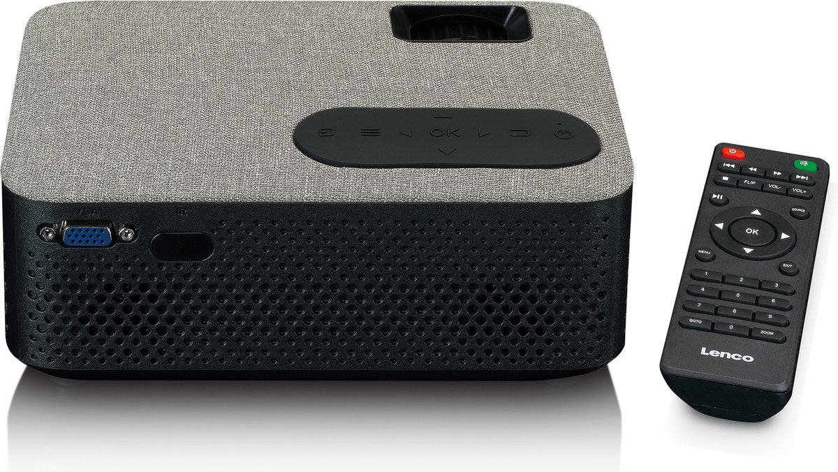 Lenco LPJ-700BKGY Full HD Mini Beamer Zwart