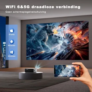 Lexium Mini Beam projector met projectiescherm
