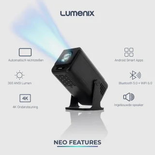 Lumenix NEO Mini Beamer 2025 Zwart