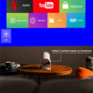 Lumenix R1 Mini Beamer Smart TV 4K Projector Wit
