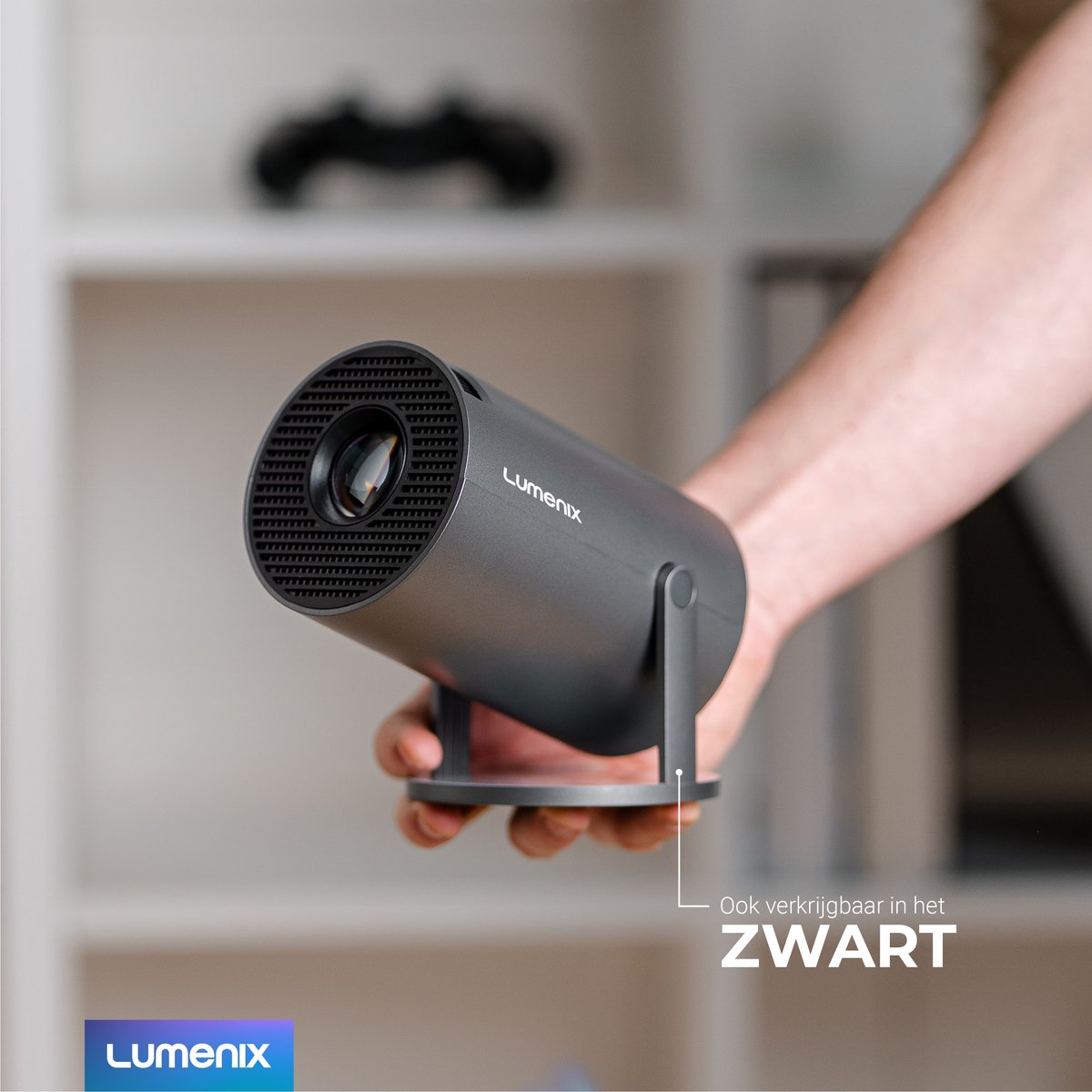 Lumenix R1 Mini Beamer Smart TV 4K Projector Wit