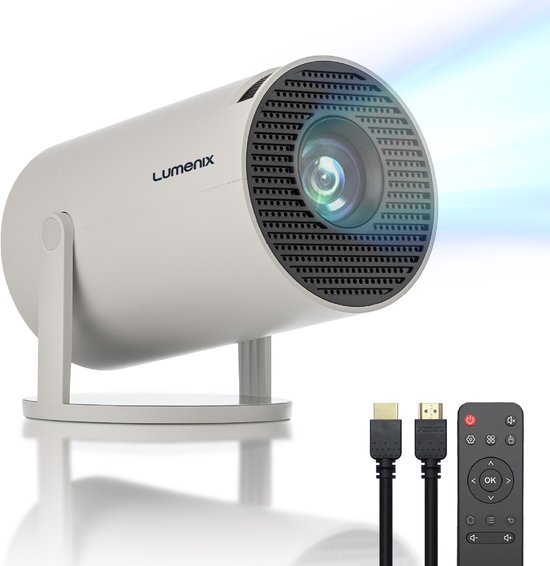 Lumenix R1 Mini Beamer Smart TV 4K Projector Wit
