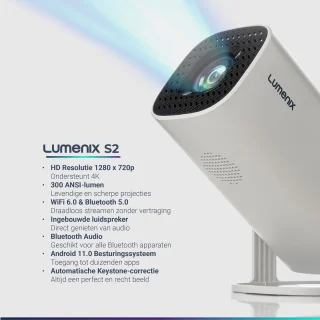Lumenix S2 Mini Beamer 2025 Wit