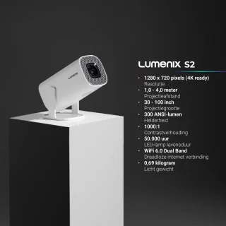 Lumenix S2 Mini Beamer 2025 Wit