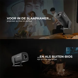 Lumenix S2 Mini Beamer 4K Ultra HD Zwart