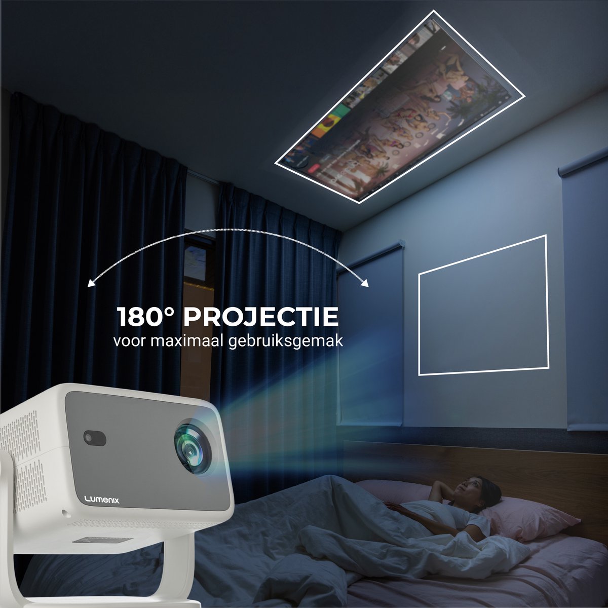 Lumenix Ultra Mini Beamer 2025 Smart TV Projector Full HD