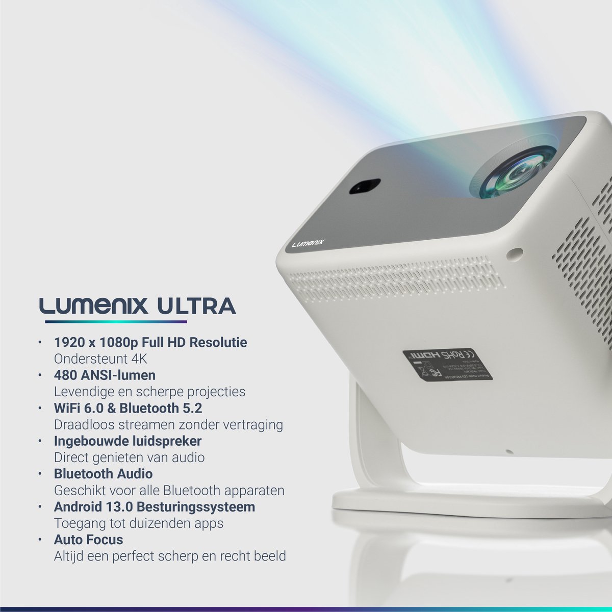 Lumenix Ultra Mini Beamer 2025 Smart TV Projector Full HD