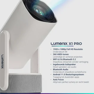 Lumenix X1 PRO Mini Beamer Wit