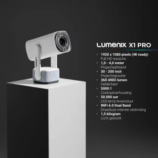 Lumenix X1 PRO Mini Beamer Wit