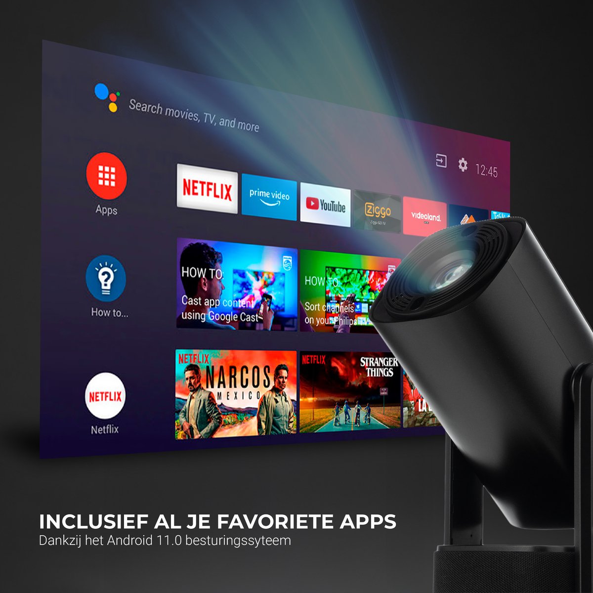 Lumenix X1 PRO Mini Beamer Zwart