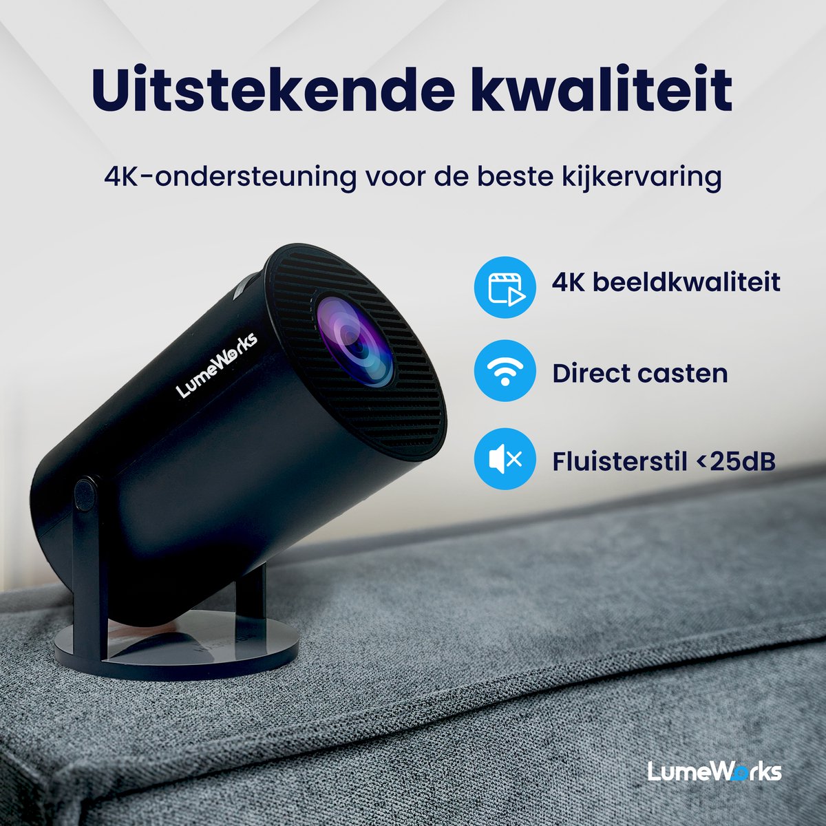 LumeWorks Luna Mini Beamer Zwart