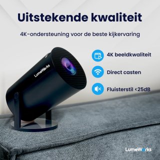 LumeWorks Luna Mini Beamer Zwart