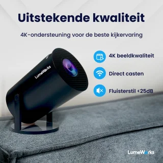 LumeWorks Luna Mini Beamer Zwart