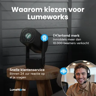 LumeWorks Nova Mini 4K Android Projector Zwart