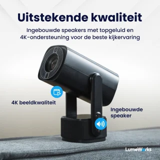 LumeWorks Nova Mini 4K Android Projector Zwart