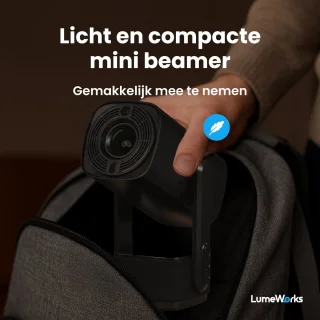 LumeWorks Nova Mini 4K Android Projector Zwart